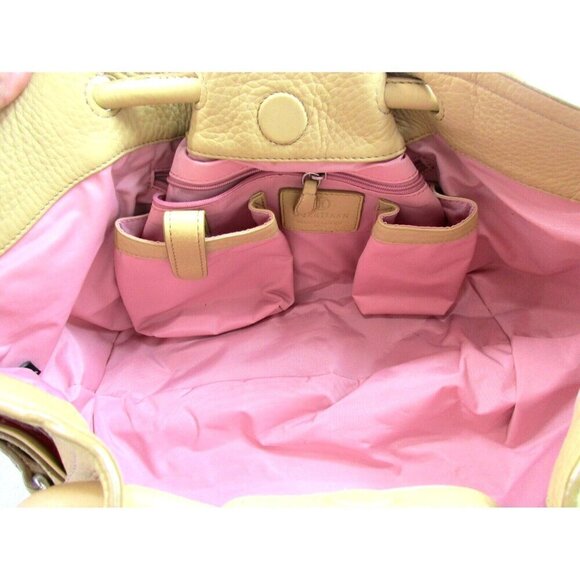Cole Haan Village Classic Tote Handbag Womens Beige Leather with Two Pouch - Picture 6 of 6